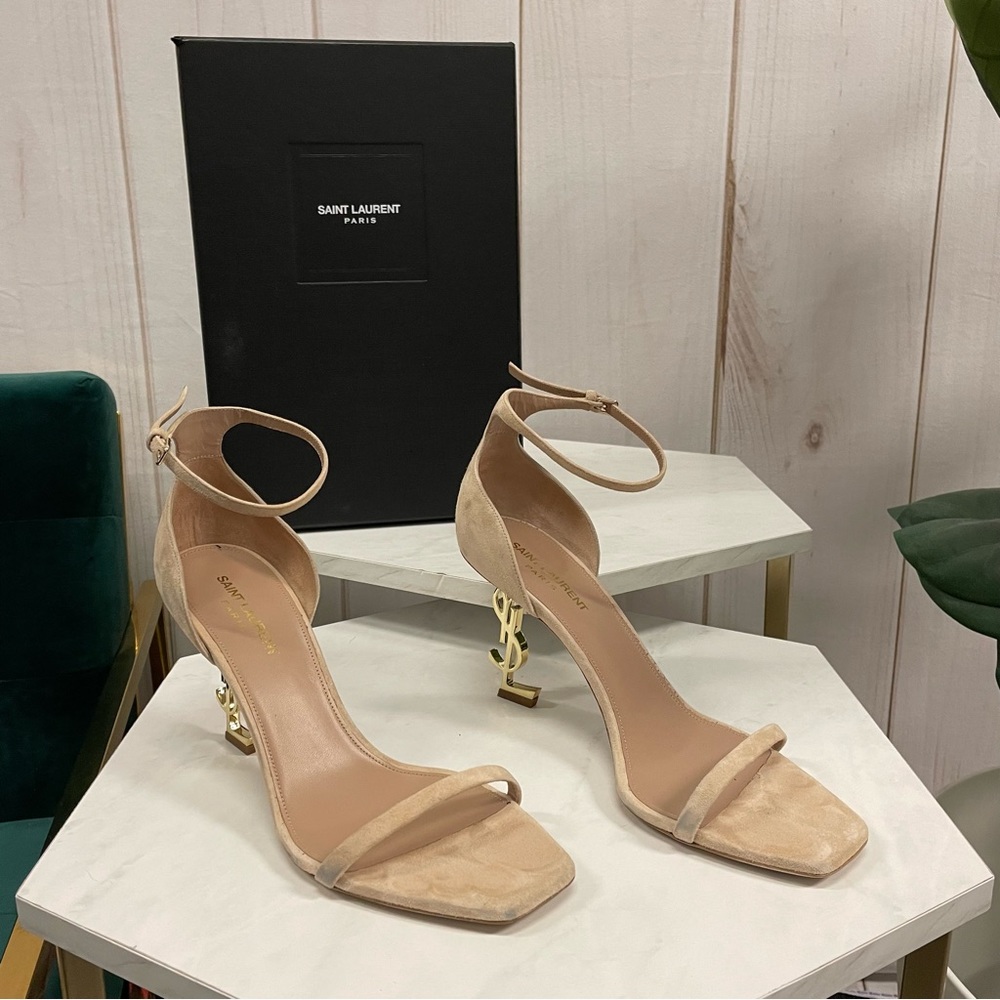 Saint Laurent Opyum Suede Sandals